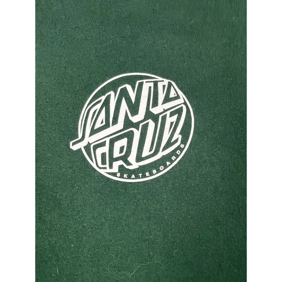 VINTAGE Santa Cruz Skateboards Men T-Shirt 2XL Green Y2K Logo Dot Adult Tee - Picture 3 of 6